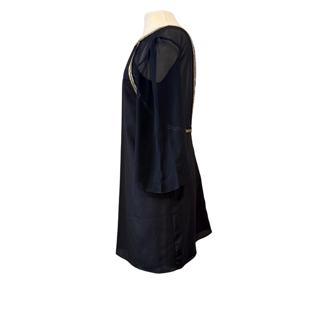 Bcbgeneration Sz 6 Black Backless Mini Dress With… - image 3